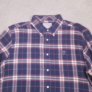 Simply Southern Flannel Shirt Mens XXL Blue Plaid Button Up Long Sleeve‎ A1